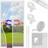 Image de KESSER® Moustiquaire magnétique | Barrière anti-insecte | Rideau magnétique de porte | Grille protectrice avec fixation par collage facile, pour porte de balcon, terrasse, blanche, 90 x 200 cm