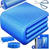 Image de KESSER® Bâche Solaire pour Piscine Ronde Ø 244 cm | Foglio Solaire épaisseur 120  m | La bâche Solaire de Couverture Solaire Peut être coupée | Bâche Solaire de Piscine Feuille, Bleu, Ø 427 cm