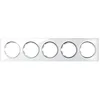 Image de OneKeyElectro Garda Line Cadre de protection en verre pour interrupteur, 5 prises, horizontal, encastré, mat, anti-traces de doigts, IP20, blanc