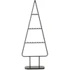 Image de Spetebo Sapin de Noël design en métal pour décoration - 111 cm - Noir - Support pour décorations et boules de Noël
