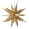 Image de Spetebo Étoile de Noël en papier aspect bois - 40 cm - Étoile de l'Avent 3D à suspendre - Pliée - Étoile de Noël - Avent hiver - Décoration de fenêtre