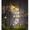 Image de Spetebo Arrosoir solaire à LED avec piquet - 21 x 16 cm - Éclairage décoratif de jardin - 40 LED en blanc chaud - Lanterne décorative avec fil de fer - Douche étoilée