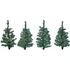 Image de Lot de 4 sapins lumineux de jardin - 50 cm - 40 LED - Décoration de Noël - Sapins artificiels éclairés à LED - Pour l'extérieur