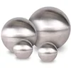 Image de Lot de 4 boules de jardin en acier inoxydable mat brossé   10/15/20 cm   Boule creuse décorative en métal argenté   Décoration de jardin ronde