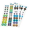 Image de EDUPLAY 370180 Lot de 204 stickers pour les yeux multicolores
