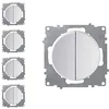 Image de OneKeyElectro Lot de 5 interrupteurs série design 2 voies ronds 1 voie encastrés IP20 230 V/16 A Blanc