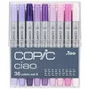 Image de COPIC Ciao Set « 36 Colors A », 36 pièces dans un présentoir en acrylique, Twin Marker avec une pointe de largeur moyenne et une pointe Brush