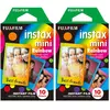 Image de Fuji Instax Mini Rainbow Colors Lot de 20 films instantanés pour appareil photo Fujifilm Instax Mini