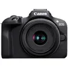 Image de Canon EOS R100 (Boîtier)+Objectifs pour Hybride RF-S 18-45mm & RF-S 55-210mm, Appareil Photo APS-C de 24,1 Mpx, AF CMOS Dual Pixel, Vidéo 4K, Prise de Vue en Continu jusqu'à 6,5 IPS, Wi-Fi & Bluetooth