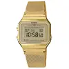Image de Casio Montre Quartz Unisexe 36.00mm avec Cadran LCD Digitale et Bracelet en Mesh Bracelet Or A700WEMG-9AEF