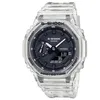 Image de Casio Montre Quartz Homme 48.00mm avec Cadran Noir Digitale et Bracelet en Plastic/Resin Bracelet Transparent GA-2100SKE-7AER