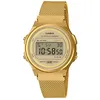 Image de Casio Montre Quartz Unisexe 39.00mm avec Cadran Or Digitale et Bracelet en Bracelet en Acier Or A171WEMG-9AEF