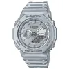 Image de Casio Montre Quartz Unisexe 48.50mm avec Cadran Argent analogique/numérique et Bracelet en Plastic/Resin Strap Argent GA-2100FF-8AER