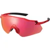 Image de SHIMANO Road Y21 Lunettes Mixte Adulte, Metallic Red w/Ridescape (Multicolore), Taille Unique