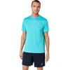Image de Asics pour homme. 2011D221 T-shirt Core SS bleu (M), Casuel, Sport, Manche courte, Turquoise, Polister recyclé