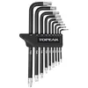 Image de Topeak T-Torx 15400220 SNCM-V Jeu de 9 clés en acier/plastique Noir/jaune Taille T10-T50 Compact et durable 18,4 x 10,7 x 1,8 cm