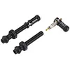 Image de Ensemble Capuchons de Valve Granite Juicy Nipple et Tiges de Valve Presta, Capuchons de Protection de Pneu de Vélo avec Fonction de Retrait du Noyau de Valve (Noir)