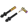 Image de Ensemble Capuchons de Valve Granite Juicy Nipple et Tiges de Valve Presta, Capuchons de Protection de Pneu de Vélo avec Fonction de Retrait du Noyau de Valve (Nappe de pétrole)
