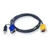 Image de Aten 2L-5503UP Cordon Pieuvre USB vers PS2 pour CS14C/CS82AC/CS84AC 3 m Noir