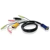 Image de Aten Câble KVM HD15 / USB / Audio pour 25362 / 25364 / 253640 3 m