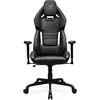 Image de Cougar Gaming | Fauteuil Gaming | HOTRODBLACK - Similicuir - Coque en PA renforcé de Fibre de Verre - Coussin de tête Ergonomique - Coussin Lombaire réglable