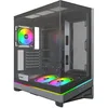 Image de MONTECH Sky 3 Boîtier PC ATX, Verre panoramique, Flux d'air réglable, Design personnalisé, Support de radiateur 360 mm, Ventilateurs ARGB PWM 3 x 120 mm pré-installés, Construction compacte pour GPU