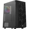 Image de Aerocool HIVEBK, Boîtier PC ATX, 4X FRGB Fan, Grille+Verre trempé, Noir