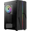 Image de Aerocool Mecha ARGB Mid Tower PC Gaming Case with Tempered Glass Window, 12 cm ARGB Fan, 2 x USB 3.0, Supports ATX/Micro-ATX/Mini-ATX, Black