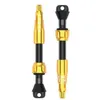 Image de Lezyne Paire de valves sans chambre à air CNC TLR Pro   44 mm en aluminium doré, légères, anti-fuite, compatibles avec les scellants, accessoire de cyclisme usiné avec précision