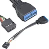 Image de Akasa - Cable Adaptateur USB 3.0 vers USB 2.0 Interne - 10 cm - AK-CBUB19-10BK - Noir