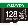 Image de ADATA 128 Go Carte mémoire Speed Plus MicroSDXC UHS-I U3 Classe 10 avec Adaptateur, Couleur Noire et Verte