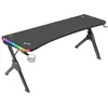Image de Mars Gaming MGDXLRGB, Table de Jeu Ergonomique RGB, Support Casque et Boissons, 160x60cm, Noir