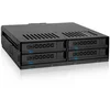 Image de Icy Dock Rack Mobile/backplane Cage/boitier de Rack pour 4 x SSD/HDD 2.5" SATA/SAS Hot Swap dans 1 Baie de 5.25" (Installation sans Outil) - ExpressCage MB324SP-B