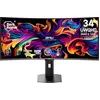 Image de MSI, MPG 341CQRDE X36 34" UWQHD 3440 x 1440 (1800R) Moniteur de Jeu QD-OLED 5ème génération 360 Hz 0,03 ms Adaptive-Sync KVM HDMI 2.1 DP 2.1 USB C (98 W PD) AI Vision Noir