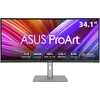 Image de ASUS ProArt Display PA34VCNV Moniteur Professionnel incurvé - 34,1 Pouces, IPS, 21:9 3440 x 1440, courbure 3800R, 100% sRGB/Rec.709, certifié Calman, USB-C Docking PD 96W,RJ45,Support Ergonomique