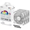 Image de ASUS TUF Gaming TR120 ARGB 3IN1 Blanc - triple pack (28mm frame fan, 3.3mm H2O high static pressure, 77.4 CFM airflow, double-layer LED array, aura sync, PWM fan control, Wide RPM range) 