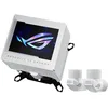 Image de ASUS ROG Ryujin III WB White LCD Bloc d'eau pour processeur (Asetek avec 178 micro-lamelles de refroidissement et plaque de refroidissement en alliage de cuivre, écran LCD 3,5", ventilateur VRM