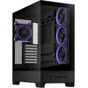 Image de Boîtier ATX ASUS A31 Plus TG ARGB Black (Cartes mères à connecteurs cachés, radiateurs de 360 mm et Cartes Graphiques de 380 mm, Quatre Ventilateurs ARGB préinstallés, Gestion des câbles soignée)