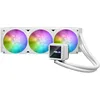Image de ASUS PRIME LC 360 ARGB (Blanc)   Refroidisseur liquide CPU tout-en-un (zone de contact CPU et canaux à ailettes, bloc d'eau avec options de lentille à miroir infini, ventilateurs ARGB préinstallés)