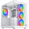 Image de XIGMATEK Aqua Compact Air Boîtier PC de jeu, compatible ATX, Micro ATX, carte mère Mini ITX, 4 ventilateurs ARGB préinstallés (blanc)