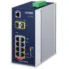 Image de Planet Commutateur industriel 4 ports 10/100/1000T + 4 ports 10/100 802.3 at PoE + 2 emplacements SFP 100/1000 PoE budget 144 W Managed