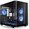 Image de Thermaltake Vision 330 CR ARGB | Mid Tower ATX Gehäuse | Gebogenes 4 mm Temperglas | 6× 120 mm Infinity ARGB PWM Lüfter | Hidden Connector Mainboard Support | BIS zu 360 mm Radiator | USB C | Schwarz