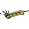 Image de Topeak Mini 9 Pro Outil Multifonction Mixte, Jaune/argenté, 7.6 x 2.6 x 1.6 cm