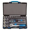Image de King Tony - Coffret de douilles 1/2" 6 pans métrique et accessoires - 23 pièces