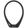 Image de ULAC PRAGUE Cadenas à câble avec combinaison, revêtement en silicone, 55 cm, câble renforcé, avec velcro - Noir/noir