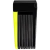 Image de ULAC Type-AX Cadenas pliable en aluminium Allux 6 mm, cylindre push-to-lock, support de cadre/tige de selle/porte-horrasse, longueur 70 cm - Jaune néon/néon