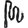 Image de ULAC Eurostile Cadenas à chaîne pour vélo 100 cm, maillons 5 mm, fermeture à clé, revêtement de protection, velcro inclus - Noir/furtif