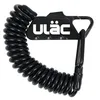 Image de ULAC Piccadilly LTD Câble Mousqueton Multi-Usages pour Casque, Moto, Scooter Électronique, Vélo, Casier de Gym, Poussettes de bébé, Valises, Bagages, Portail, Clôture (noir de jais)