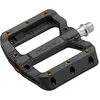 Image de Ensemble de pédales de VTT en Plastique Funn Black Magic - Pédales de vélo de Montagne à Plateforme Large et légères pour la stabilité, Axes CrMo de 9/16 Pouces (Pins Oranges)