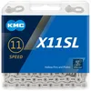 Image de KMC 12nr DLC Black X11SL Chaîne 11 Vitesses 1/2" x 11/128", 118 maillons, argenté Unisexe-Adulte, Siehe Produktbeschreibung